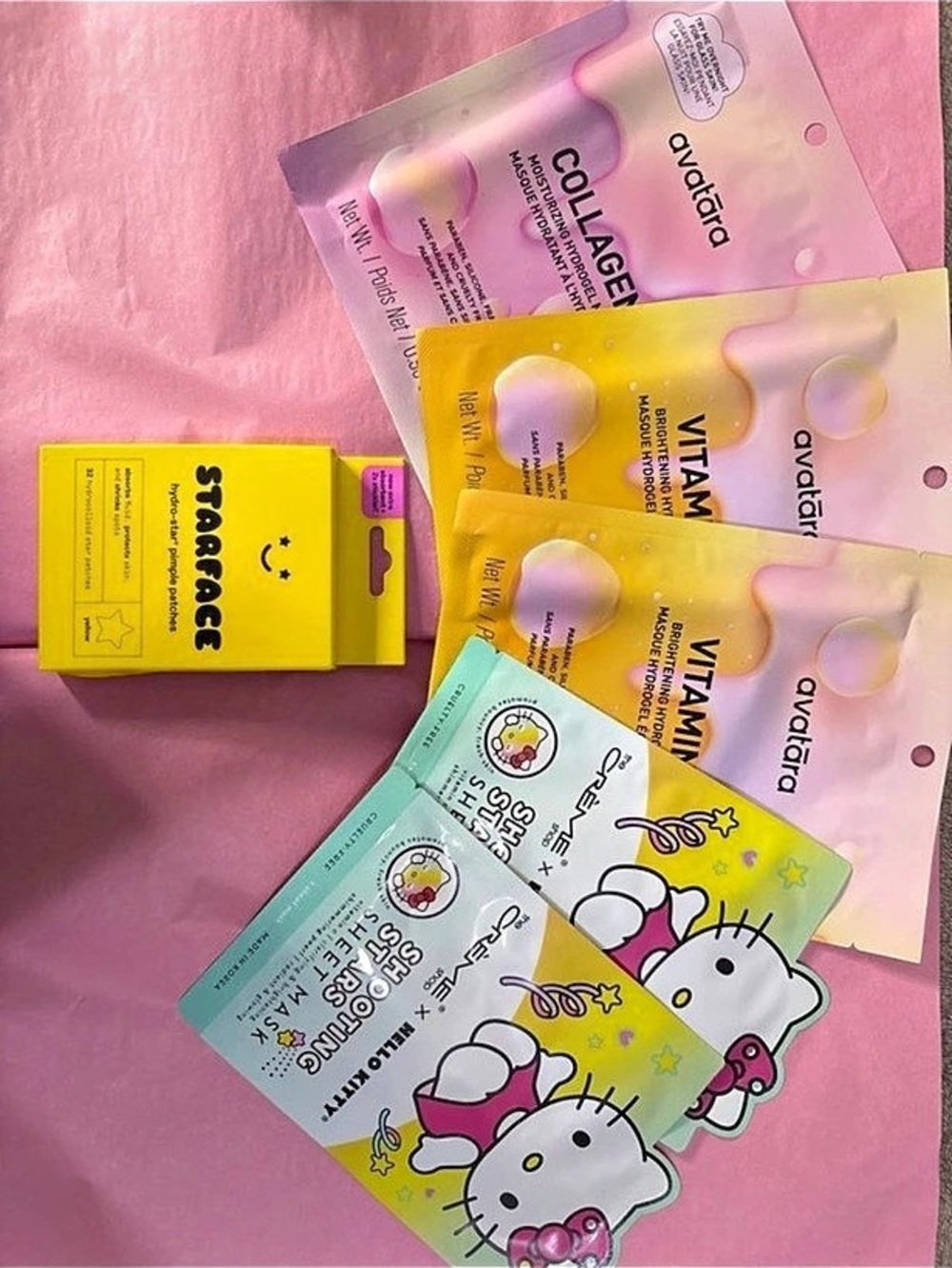 Jovial Sheet Masks Pink & Yellow NWT